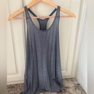 Only Hearts Grey & Silver Shimmer Long Tank Top ~ Size Small